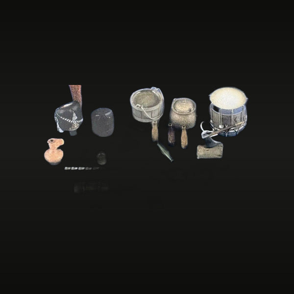 WWII Military Field Accessories Diorama Set 120mm Resin Kit