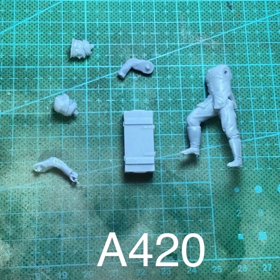 WWI German Officer with Cigarette and Soft Cap 1/35 Resin Figure Kit - resin model view 2