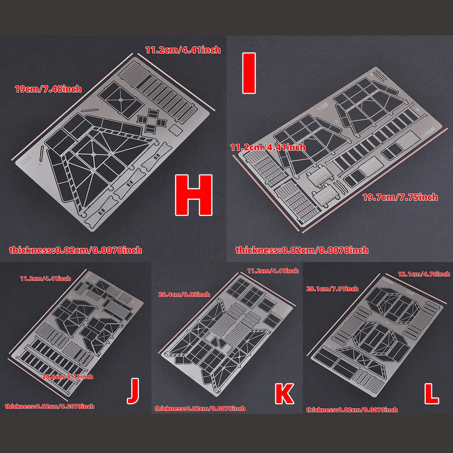 1/35 Photo Eatch Scale Model Kit Maintenance Ladders Climbing Ladder Platform Ottoman Warning Signs Sand Table Diorama Models