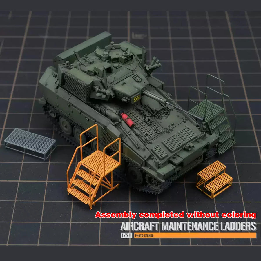 1/72 PE Aircraft Scale Model Kit Maintenance Ladders Climbing Ladder Platform Ottoman Folding Ladder Sand Table Diorama Models