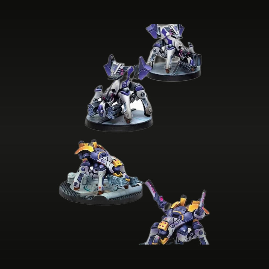 Sci-Fi Combat Mech Squad Set of 4 28mm Resin Kit - unpainted resin model kit