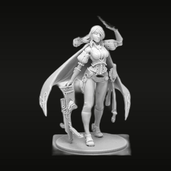 Fantasy Female Warrior with Ornate Scythes 28mm Resin Figure