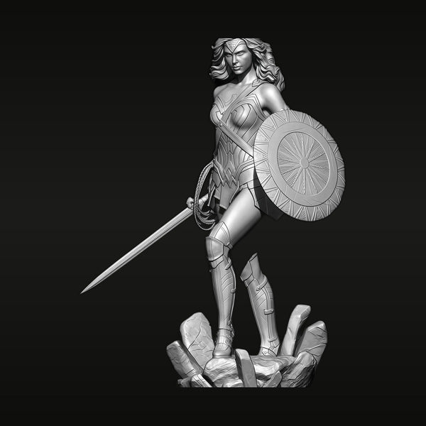 Fantasy Female Warrior Princess with Ornate Breastplate 1/18 Resin Figure Kit