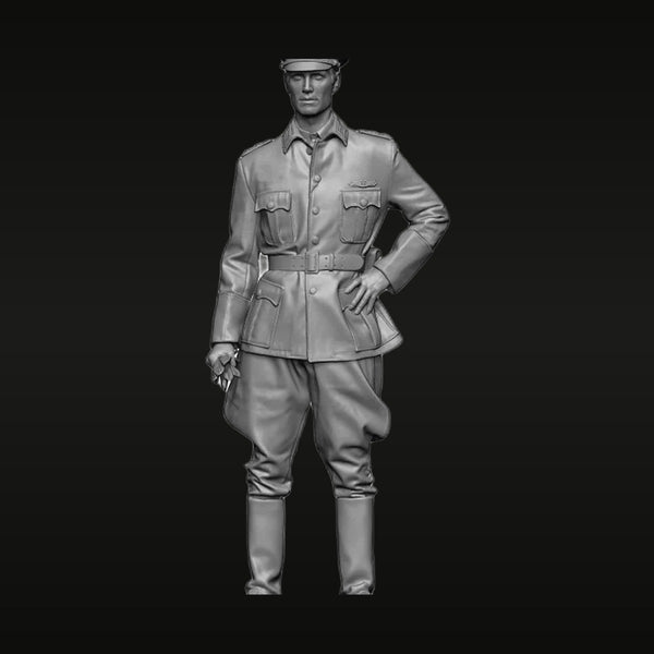 WWII British Officer Service Dress with Jodhpurs 1/16 Resin Figure Kit