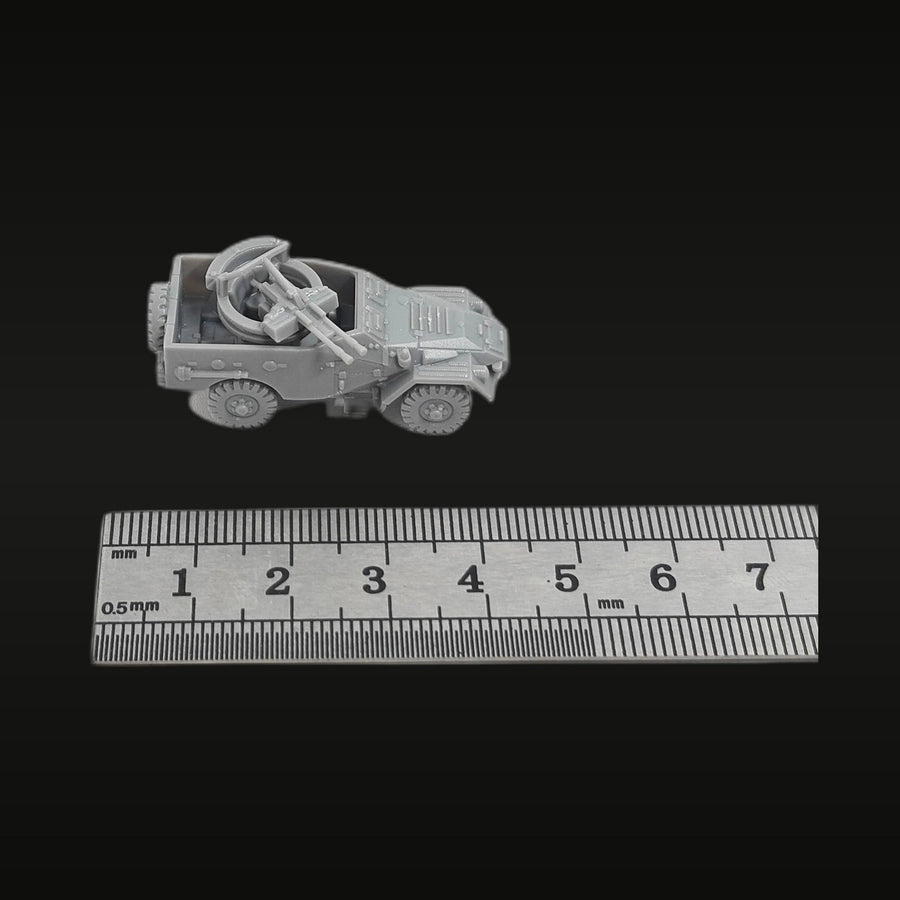 Cold War Soviet BTR-40 Open-Top Armored Scout Car with AA Gun Mount 1/144 Resin Vehicle Kit - unpainted resin model kit