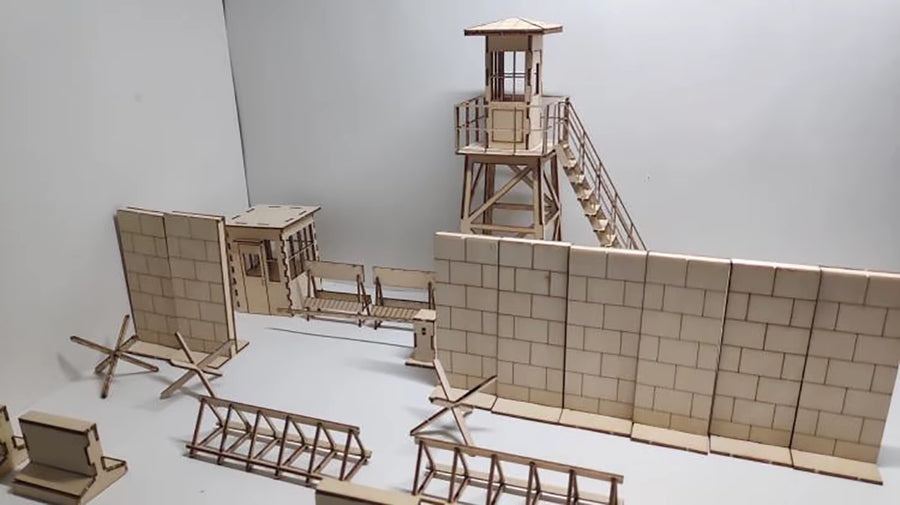 1/35 Modern Military Checkpoint Barriers (Resin Terrain) - resin model view 3