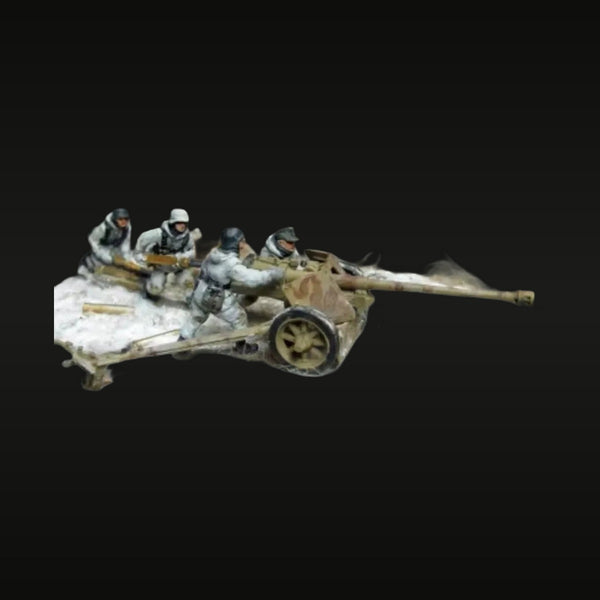 WWII German PaK 40 Anti-Tank Crew 4-Figure Set 1/72 Resin Kit