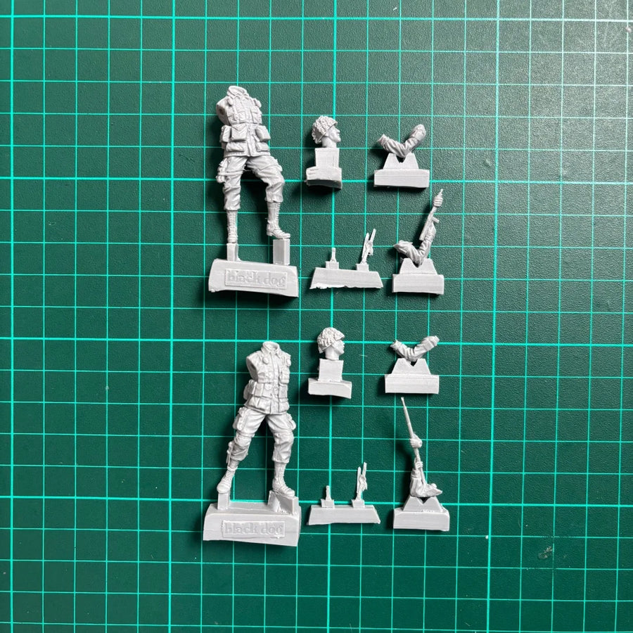 WWII US Paratrooper Airborne Combat Team 1/35 Resin Figure Set - resin model view 4