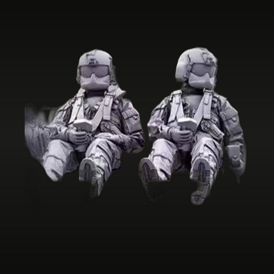 Modern Military Helicopter Crew Set of 2 1/35 Resin Figure Kit - unpainted resin model kit