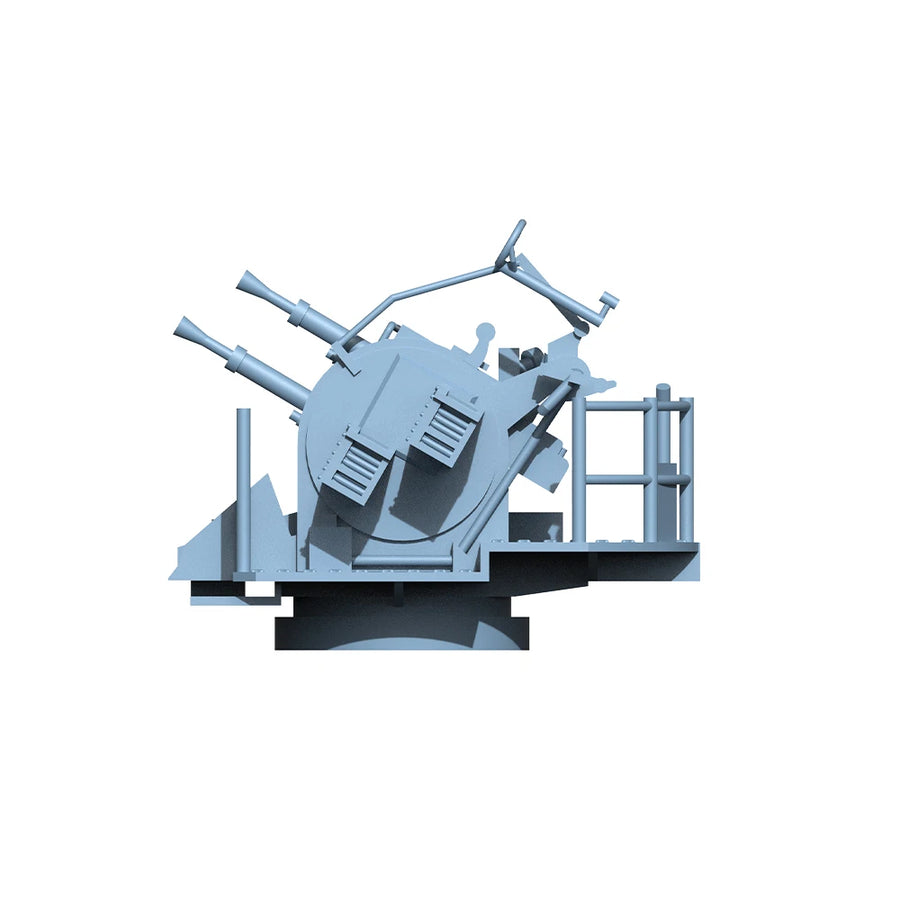 British Navy Quadruple Pom-Pom Cannon 1/700 Resin Ship Kit - resin model view 2