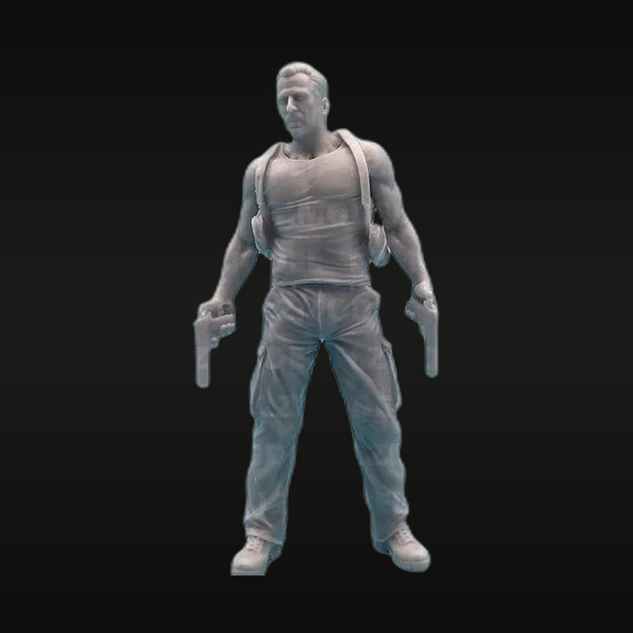 Modern Armed Civilian with Dual Pistols 1/24 Resin Figure Kit - unpainted resin model kit
