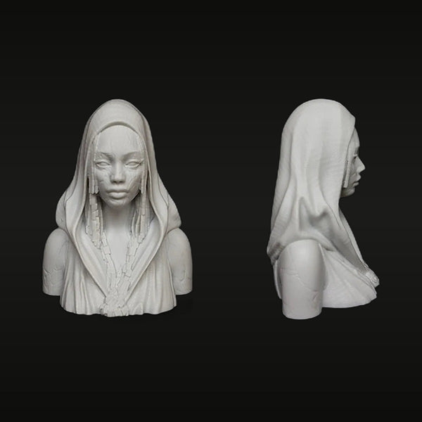 Fantasy Female Supernatural Bust with Draped Hood 1/12 Resin Kit