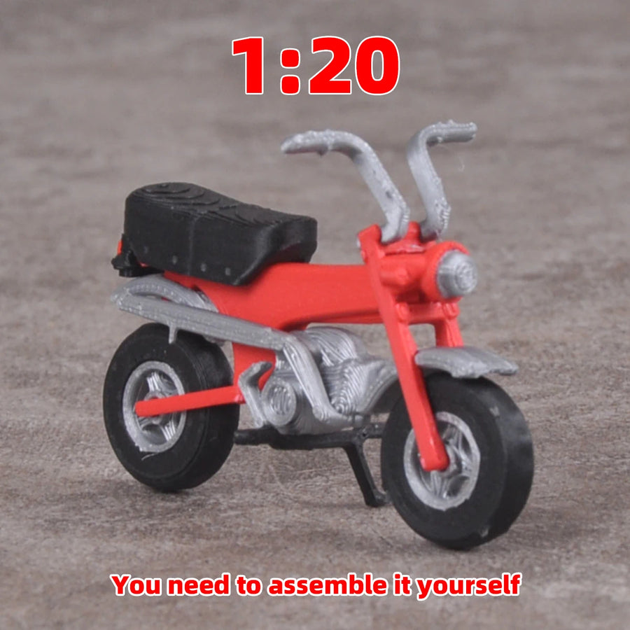 Assembly Scale Set Static Plastic Model Kit Motorcycle Motorbike 1/20