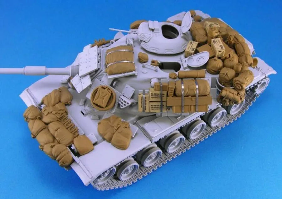 1/35 Scale Die-Cast Resin Model Assembled Kit M60A1 Main Battle Tank Stowage Set (No Tank) Unassembled and Unpainted