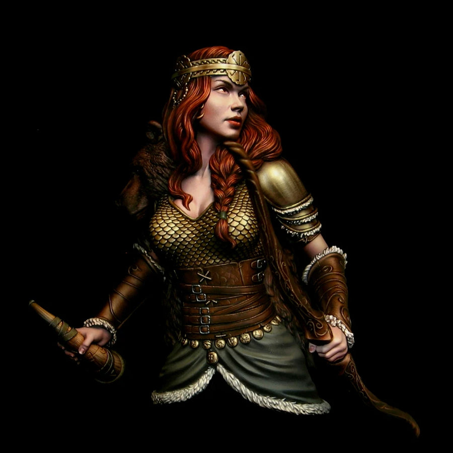 Resin Model Figure Bust, 1/10 Dziewanna, Female Archer, GK, Fantasy Theme, Unassembled and Unpainted Kit