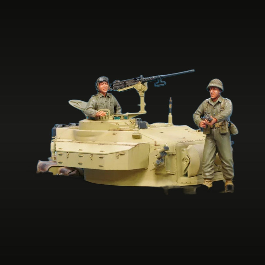 WWII US Army Tank Crew 2-Figure Set 1/35 Resin Kit - unpainted resin model kit