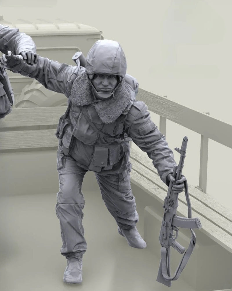 Modern Russian Special Forces Operator in Tactical Gear 1/16 Resin Figure Kit - resin model view 2