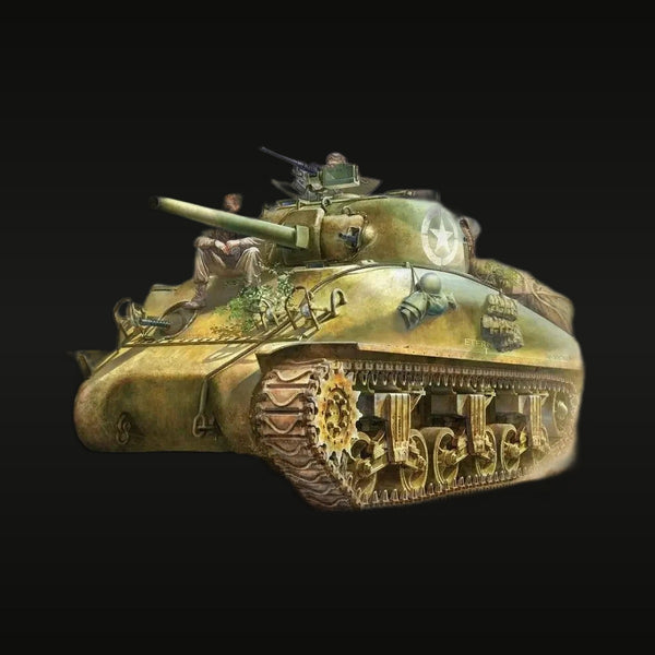 WWII US M4A1 Sherman Tank with Crew 1/35 Resin Vehicle Kit