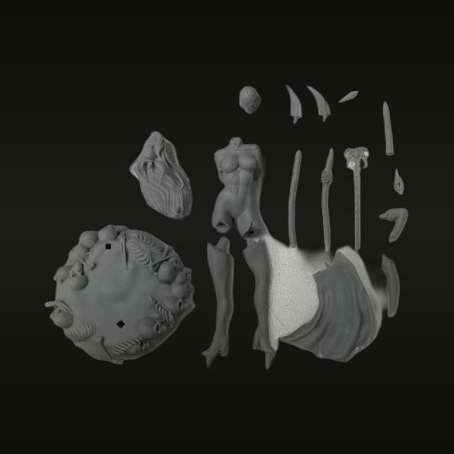 Lady Death Scythe Warrior 1/24 Scale Resin Figure Kit - unpainted resin model kit