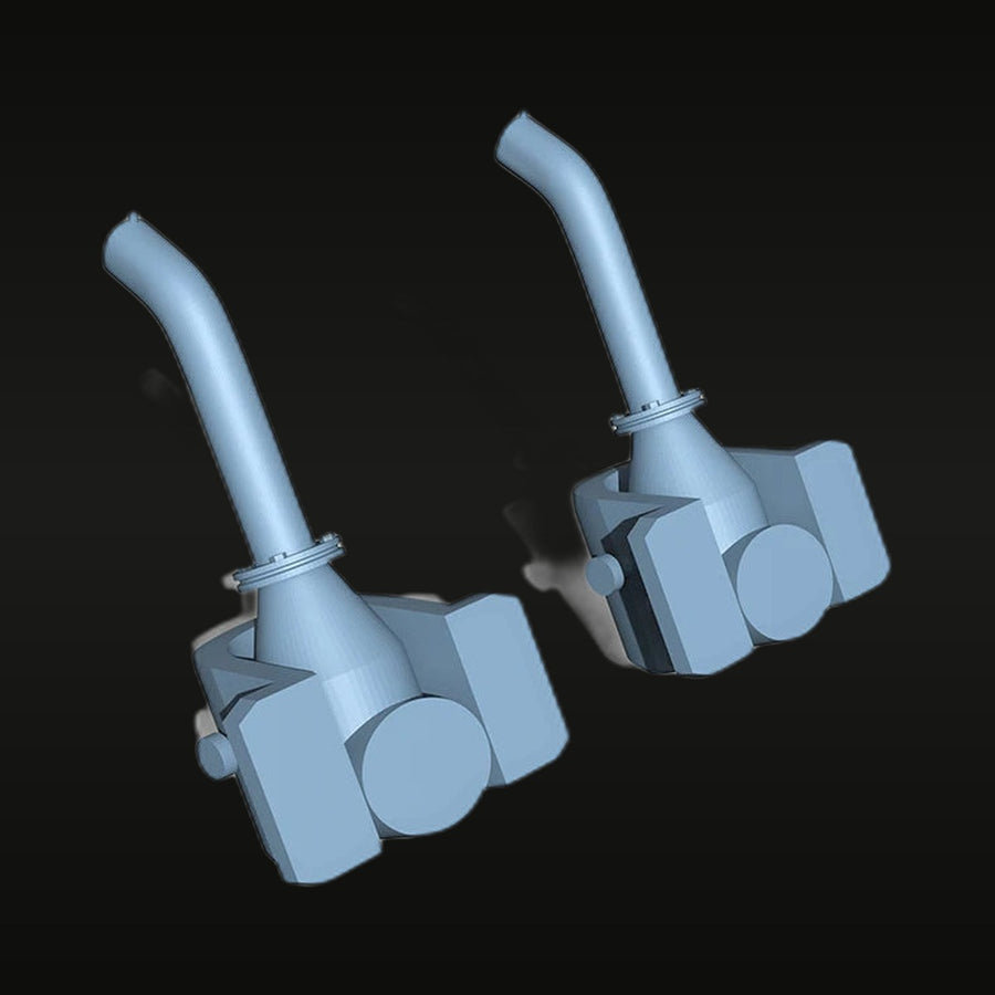 WWII German King Tiger Tank Exhaust Pipe Set 1/35 Resin Accessory - unpainted resin model kit