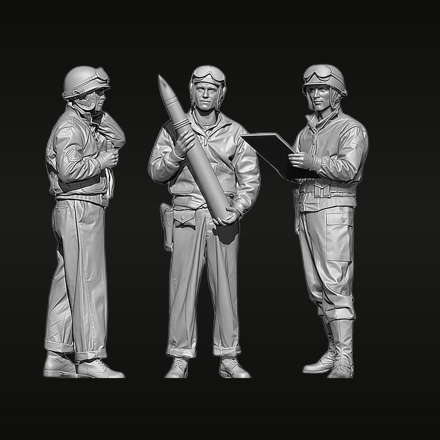 WWII Allied Infantry & Bomb Ordnance Specialist 1/35 Resin Figure Kit - unpainted resin model kit