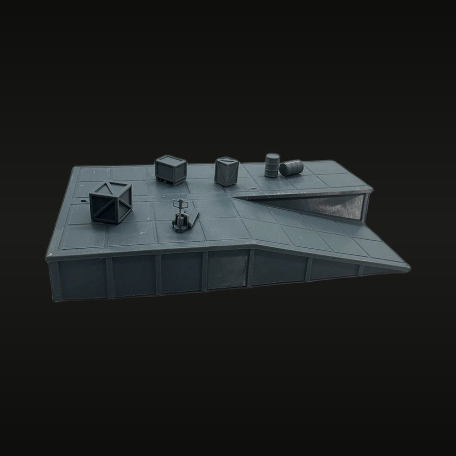 Wide Railway Platform Loading Dock Diorama 1:220 Z Scale Resin Kit - unpainted resin model kit