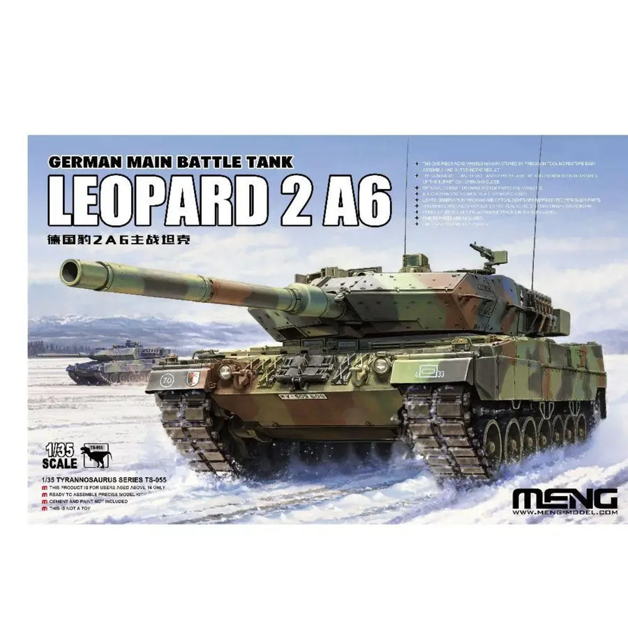Plastic Model Tank Toy Ornament TS-055 German Leopard 2A6 Main Battle Tank Model Kit - High - Detail MENG 1/35