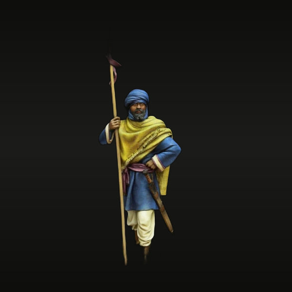 Ancient Nubian Warrior with Spear 1/24 Resin Figure