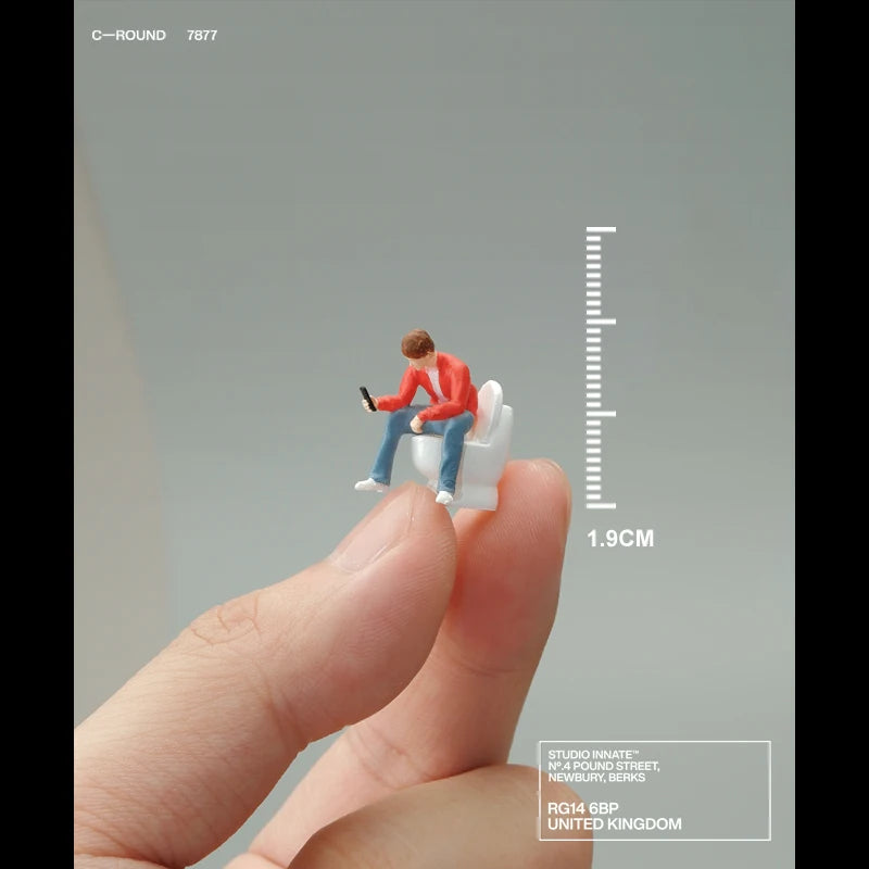 Modern Toilet Commode 1/64 Resin Diorama Accessory Kit - resin model view 5