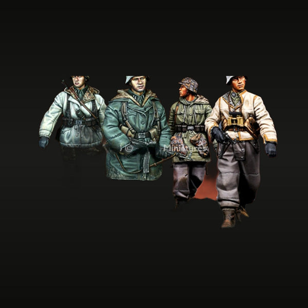 WWII Soviet Winter Soldiers 4-Figure Set 1/35 Scale Resin Kit