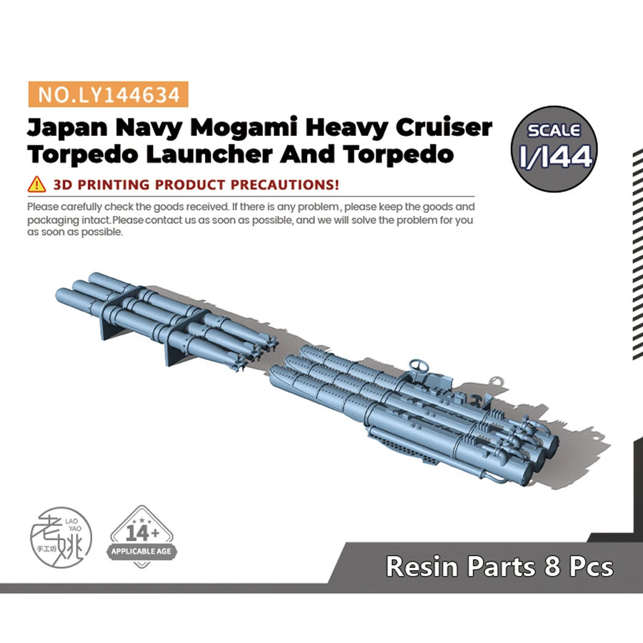 Yao'S Studio LY634 1/144 1/200 1/350 1/700 Model Upgrade Parts Japan Navy Mogalmi Heavy Cruiser Launcher and Torpedo
