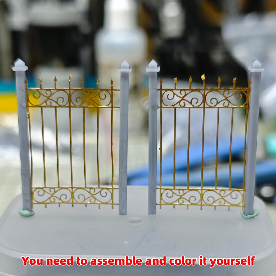 Photo Eatch PE Assembly Architectural Model Sand Table Grille Wall Parapet Iron Fence Building Diorama Scale Model Kit 1/35