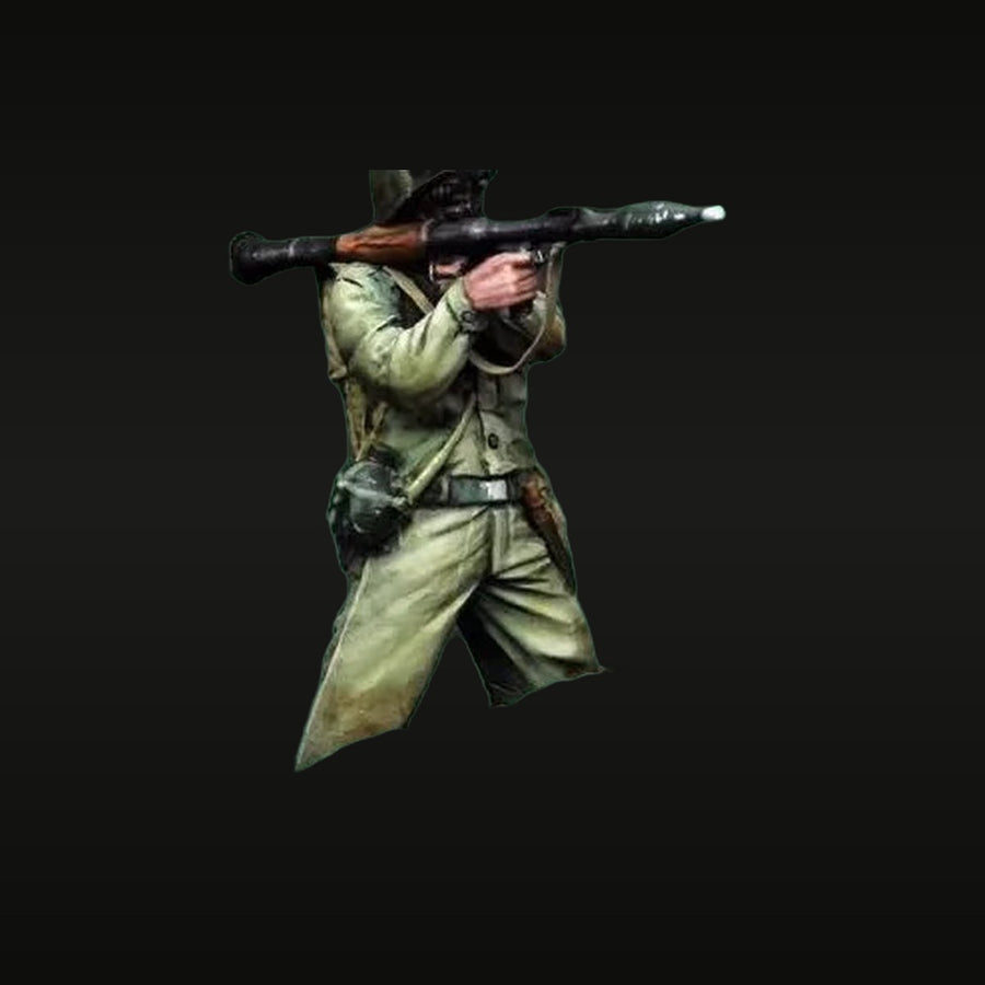 WWII Soviet Soldier with PTRD Anti-Tank Rifle 1/35 Resin Figure - unpainted resin model kit