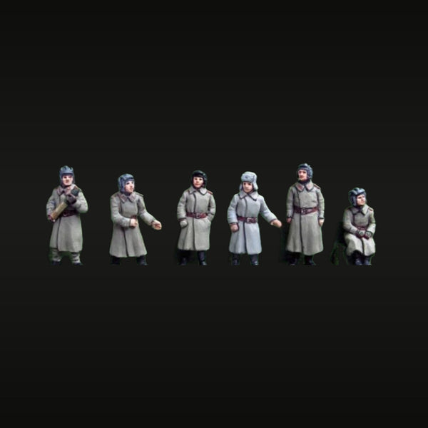WWII Soviet Infantry Winter Uniforms Eastern Front 1/72 Figure Set