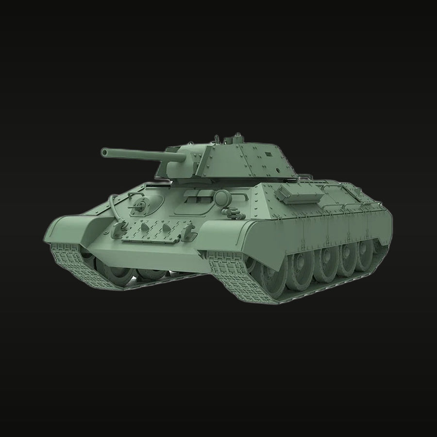 WWII Soviet T-34/76 Medium Tank 1/56 Scale Resin Model Kit - unpainted resin model kit