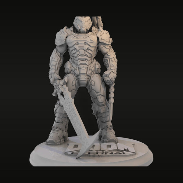 Sci-Fi Powered Exoskeleton Soldier with Energy Blade 80mm Resin Figure