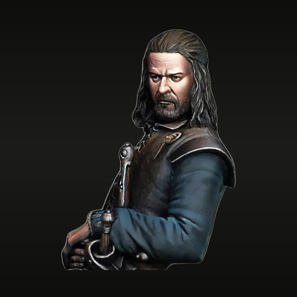 Historical Male Warrior with Flintlock Pistol 75mm Resin Bust Kit