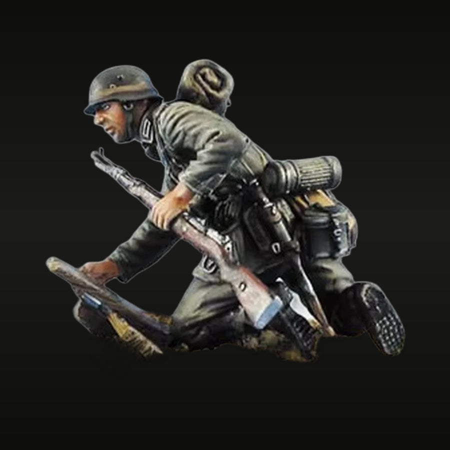 WWII German Infantry Squad Attacking with Bayonet 1/35 Resin Figure Kit - unpainted resin model kit