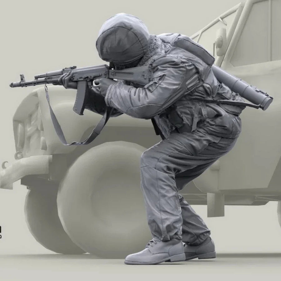 1/35 Russian Internal Troops - Commander, Resin Model Figure Soldier, Military Themes, Unassembled and Unpainted Kit