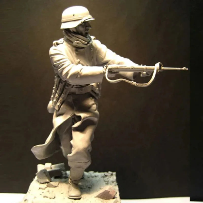 1/16 Scale Diecast Resin Figure Model Kit WWII German Army Corps Soldier Unassembled and Unpainted