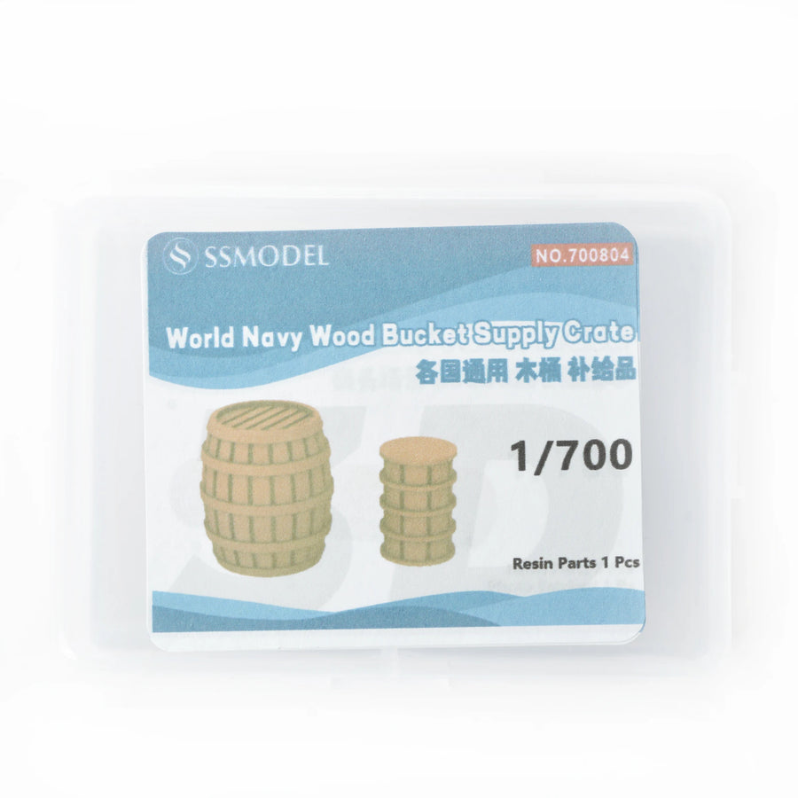 Multi-Navy Wooden Barrels & Crates Accessory Set 1/350 Resin Detail Kit - resin model view 2