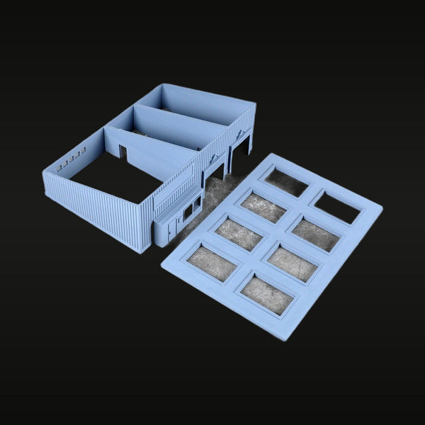 Modern Residential Bungalow with Garage 1:150 Resin Terrain Diorama Kit