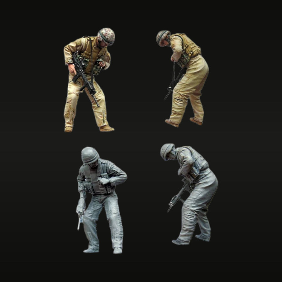 Modern US Marines Infantry Squad Combat 1/35 Resin Figure Kit - unpainted resin model kit