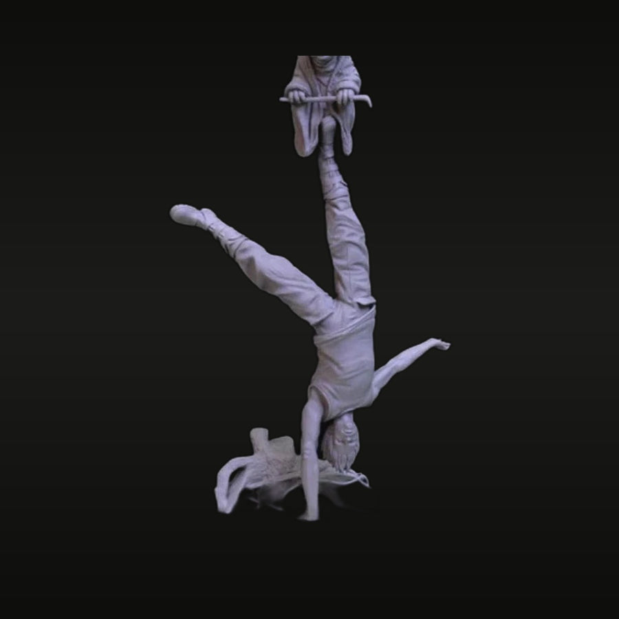Fantasy Acrobat Duo on Horizontal Bar 120mm Resin Figure Kit - unpainted resin model kit