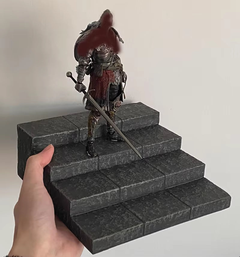 Black Stone Stairs Diorama Accessory - 28mm Resin Miniature Base - resin model view 3