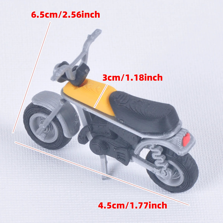 Yellow & Black Cafe Racer Motorcycle 1/20 Resin Model Kit - resin model view 3