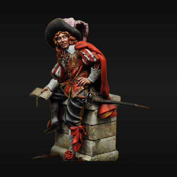 Renaissance Cavalier with Feathered Hat 75mm Resin Bust Kit