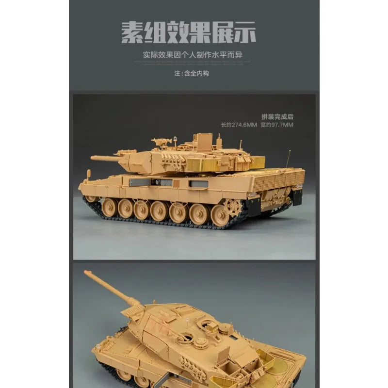Ryefield RM5066 1/35 Scale Leopard 2A6 Modern German Main Battle Tank Full Internal Structure Assembly Plastics Model Kit