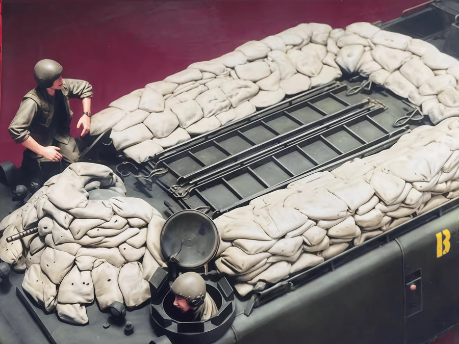 Modern APC with Sandbag Protection 1/35 Resin Diorama Kit - resin model view 3