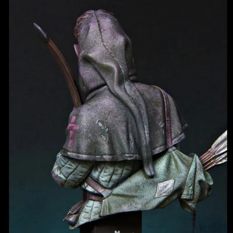 Fantasy Elf Archer with Longbow 1/12 Resin Bust - resin model view 3